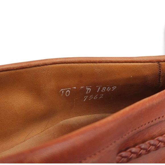 Allen Edmonds Mens 10 D Cody Brown Tassel Kiltie Weave Loafer Leather Dress Shoe - Picture 8 of 9